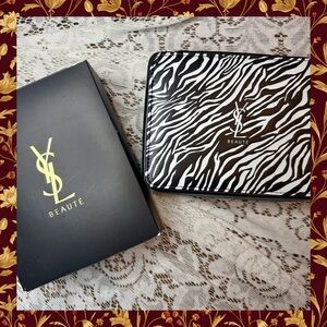 Yves Saint Laurent Black and White Zebra Print Case